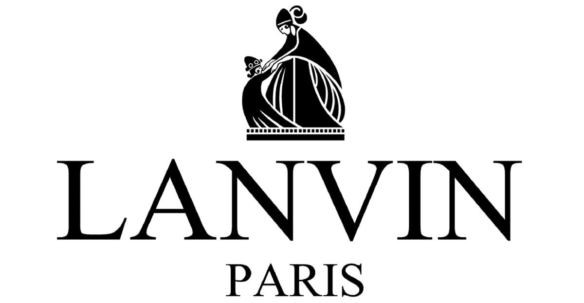 The iconic Lanvin logo, featuring a mother and child, was inspired by a 1907 photograph of founder Jeanne Lanvin and her daughter Marguerite, both dressed in matching outfits at a ball