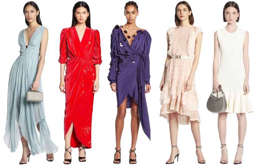 Lanvin is known for its romantic and feminine designs with pearls, sequins, and bow embellishments