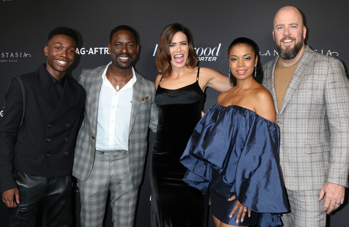The 'This Is Us' cast members Niles Finch, Sterling K. Brown, Mandy Moore, Susan Kelechi Watson, and Chris Sullivan at the Emmy Award Contenders Annual Nominees Night, Beverly Hills, September 2019