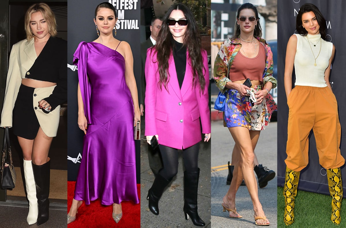 Florence Pugh, Selena Gomez, Emily Ratajkowski, Alessandra Ambrosio, and Kendall Jenner showcase the versatile glamour of Paris Texas — from bold boots to sleek heels