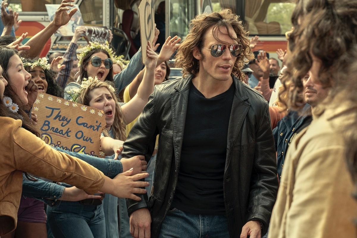 Sam Claflin as Billy Dunne in the upcoming streaming television miniseries Daisy Jones The Six