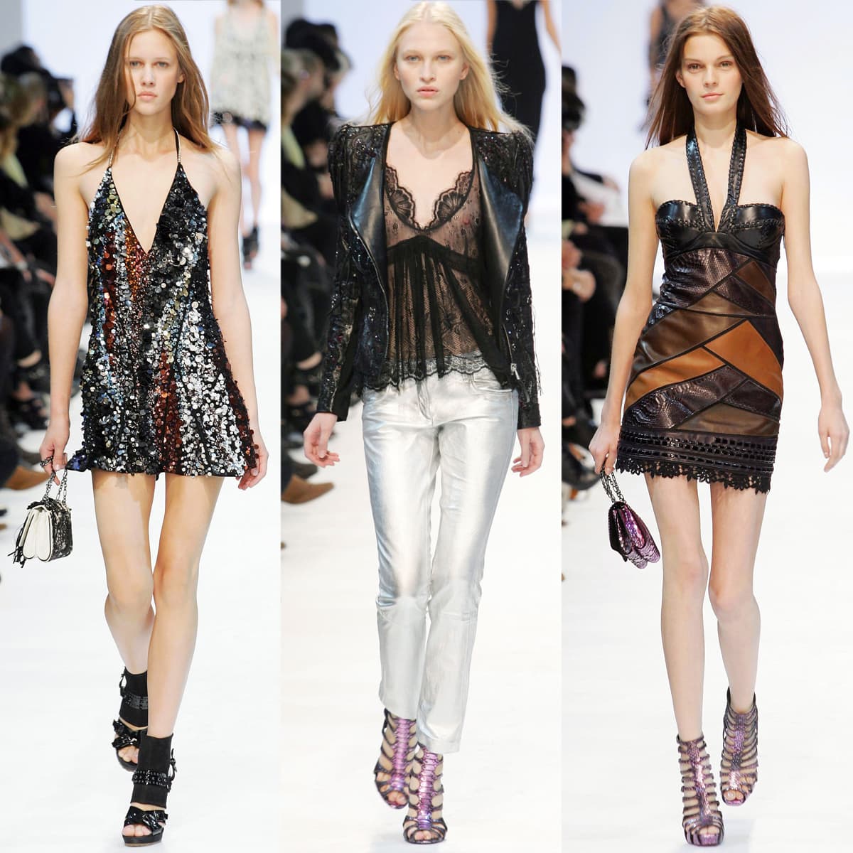 Barbara Bui’s Spring/Summer 2010 runway collection highlights her signature elegant rock aesthetic, blending sharp tailoring with sensual, rebellious details