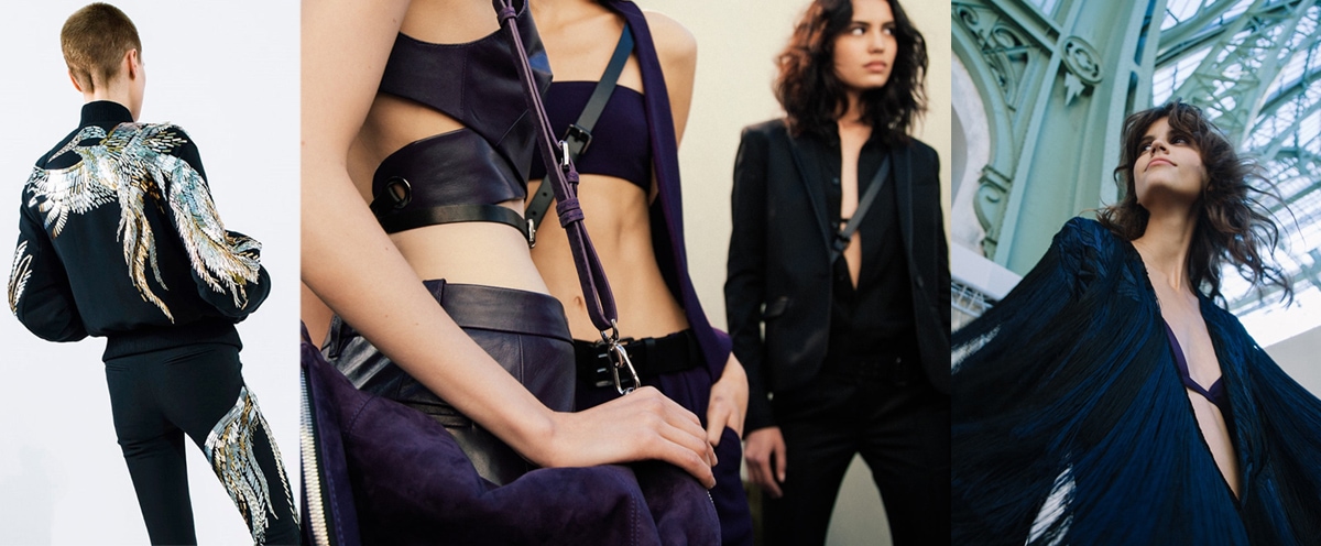 Rooted in 1970s rock culture, Barbara Bui’s designs draw heavily on black as a dominant color, reinforcing the brand’s dark, rebellious elegance