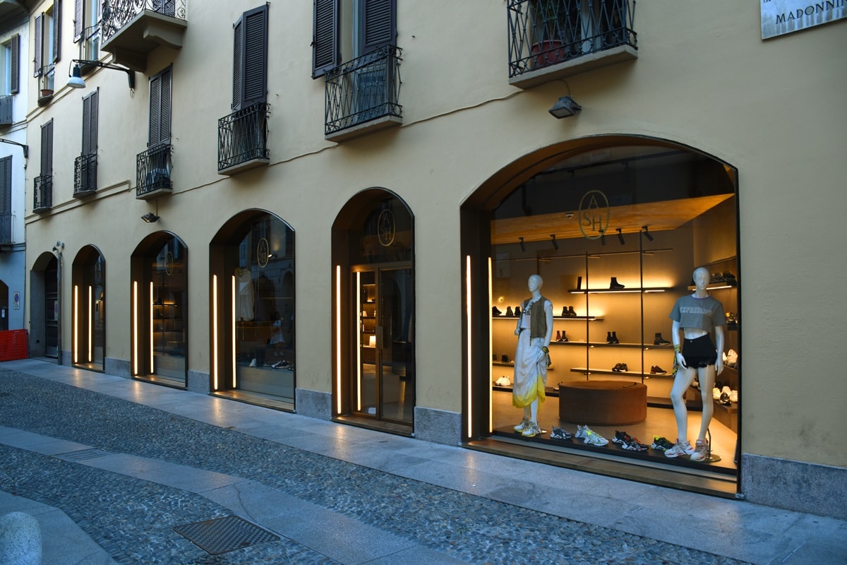 ASH shoes are available in-store, at luxury department stores