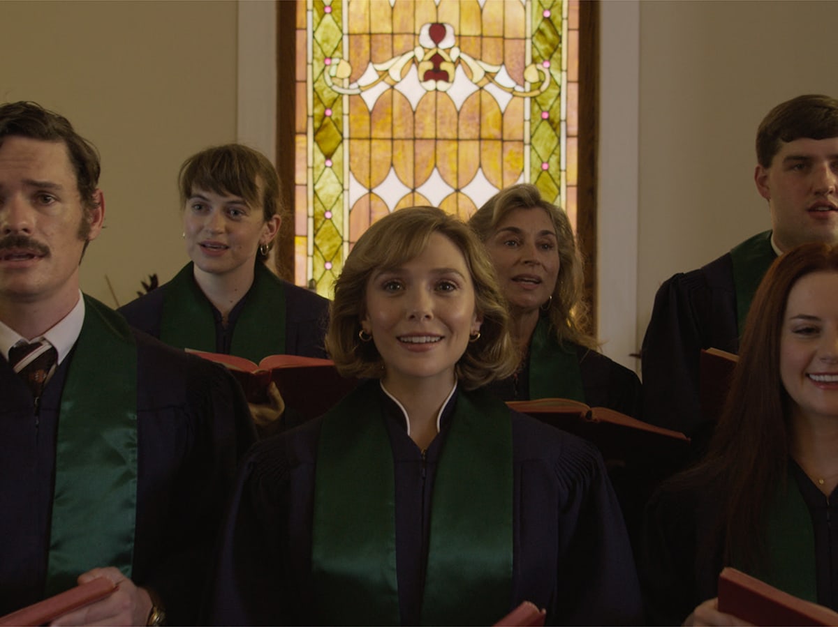 Elizabeth Olsen plays axe murderer Candy Montgomery in the true crime miniseries Love Death