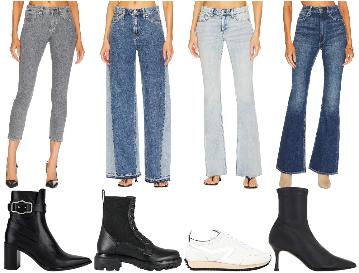 Rag Bone denim typically retails between $200 and $300, while its footwear—ranging from sleek boots to everyday sneakers—falls between $395 and $695