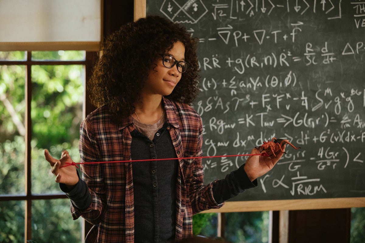 Storm Reid, who was 14 years old when Disney’s fantasy adventure “A Wrinkle in Time” premiered on February 26, 2018, embodies the curious and determined Meg Murry in her signature plaid shirt layered over a casual tee—an outfit that mirrored her youthful, down-to-earth charm both on and off screen