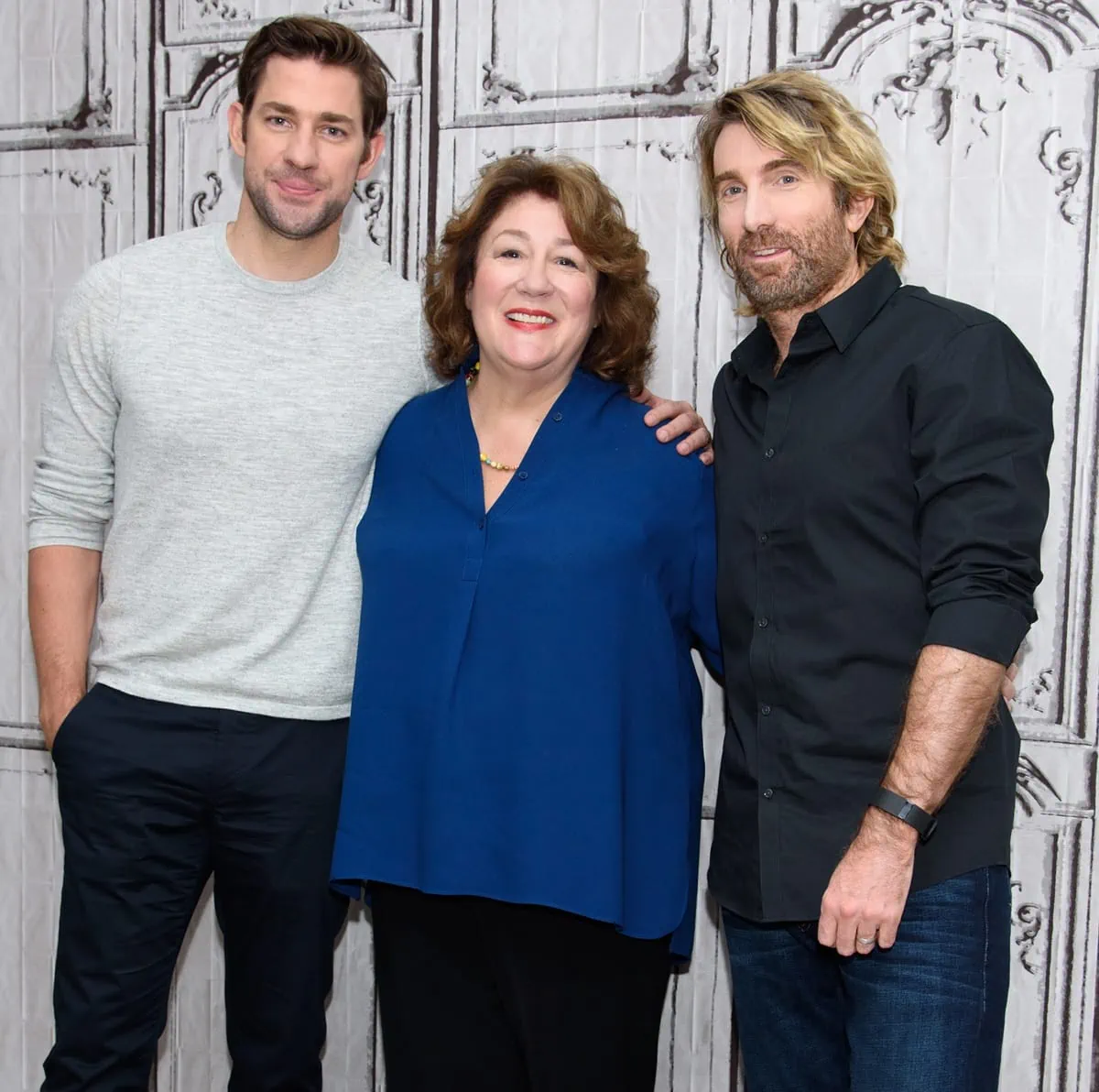 John Krasinski, Margo Martindale, and Sharlto Copley attend the AOL Build Speaker Series to discuss "The Hollars"