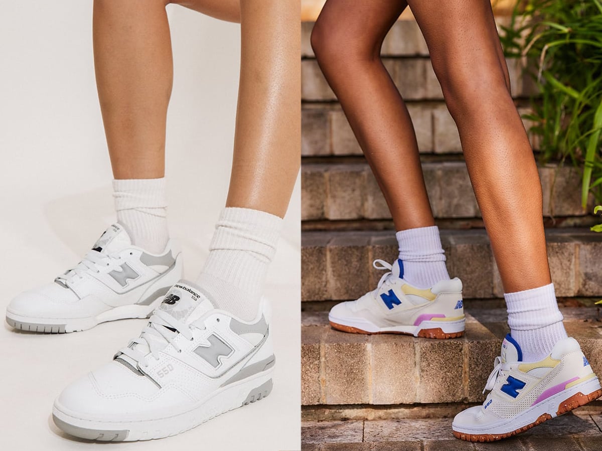 New Balance 550s are narrow around the toe box, but most of the classic 550s come in both a normal and wide width, giving you more fitting options