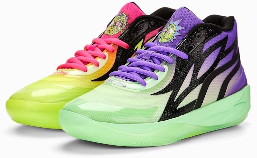 The new Puma x Rick and Morty collaboration has produced the MB.02, priced between $300 and $600 at Farfetch