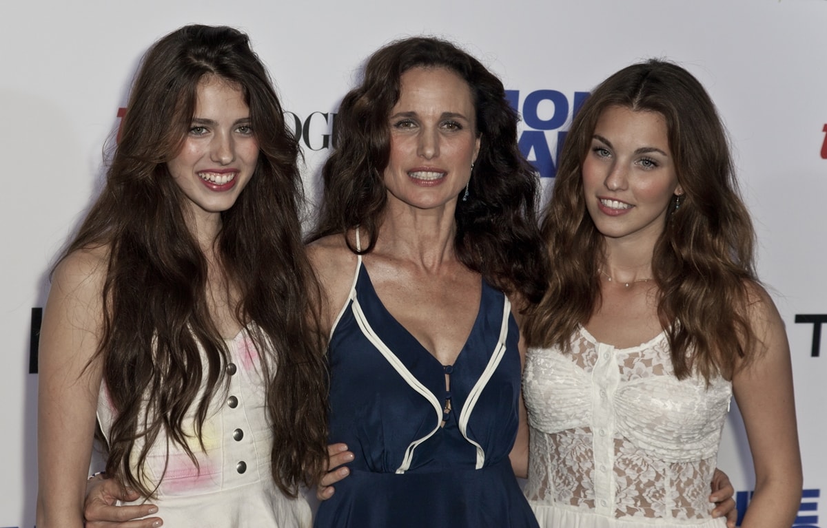 Actress Andie MacDowell is joined by her daughters, Margaret and Rainey Qualley, who have also followed in her footsteps in the entertainment industry