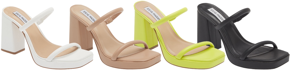 Steve Madden Polly platform sandals with padded straps and high block heels
