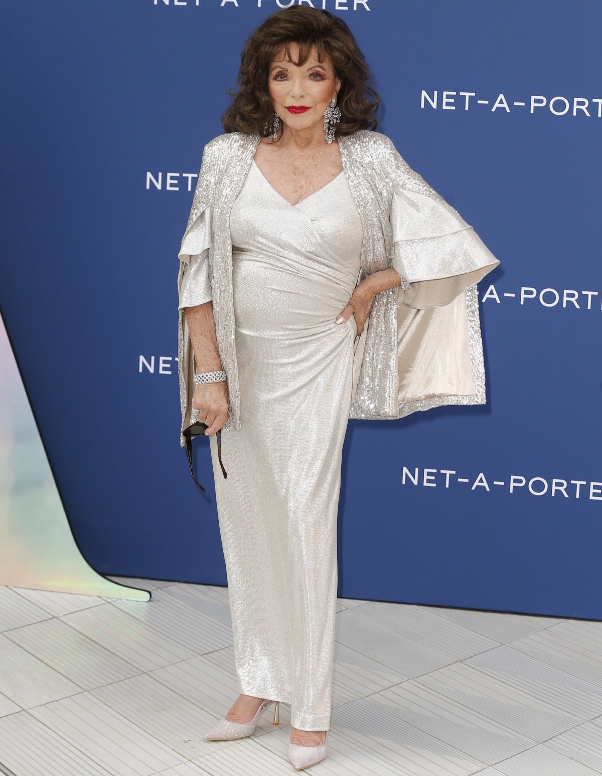 Dame Joan Collins looking radiant at the VA Summer Party and DIVA Exhibition Preview