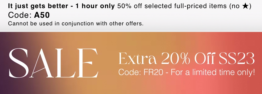 Time-limited promotional codes from Luisaviaroma frequently appear on its website