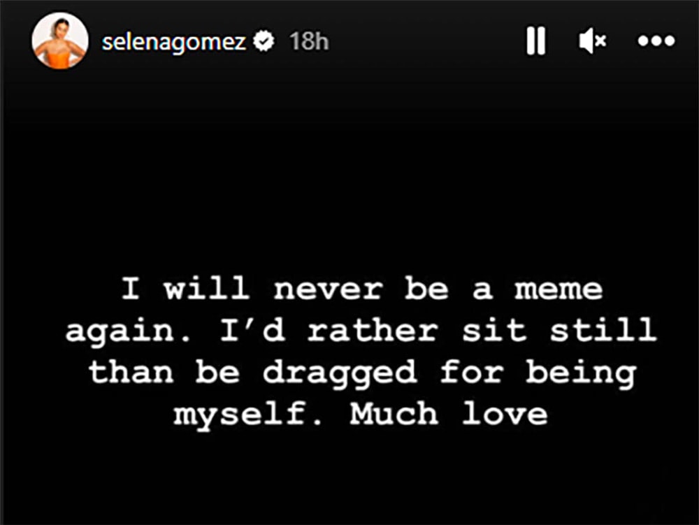 Selena Gomez shared her candid feelings on Instagram after her expressive reactions at the 2023 VMAs sparked viral memes