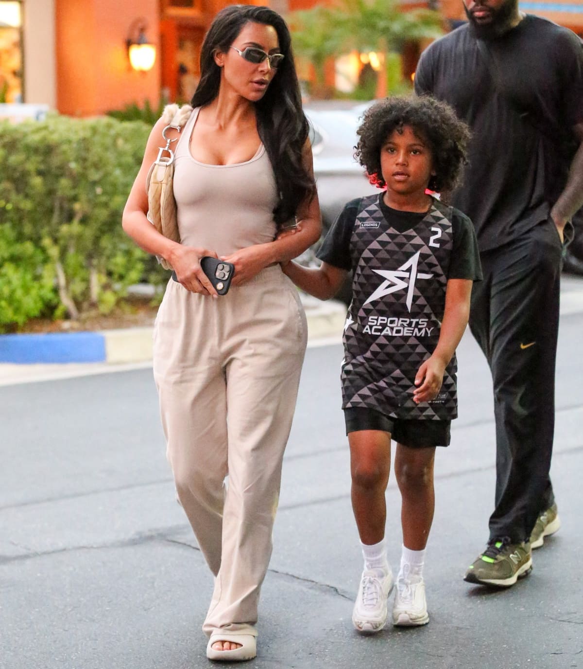 Kim Kardashian with son Saint West stepping out in Los Angeles