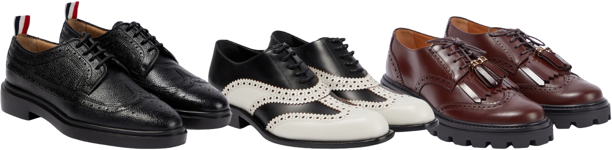 Timeless craftsmanship meets attitude — classic brogues and Oxfords reimagined with bold textures, contrast panels, and chunky soles for a gender-fluid edge