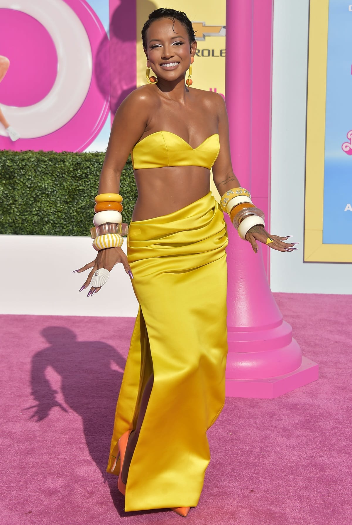 Karrueche Tran made a stunning appearance at the worldwide premiere of