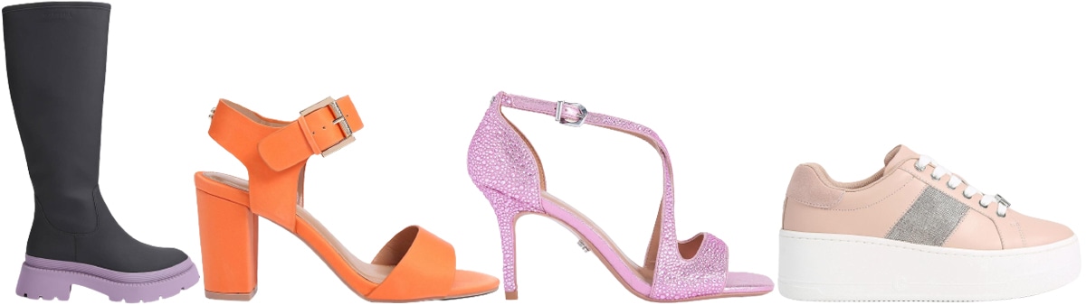 Carvela channels Kurt Geiger’s London aesthetic into more playful, trend-driven silhouettes—from chunky boots and bold block-heel sandals to crystal-embellished heels and easy platform sneakers, all at a more accessible price point
