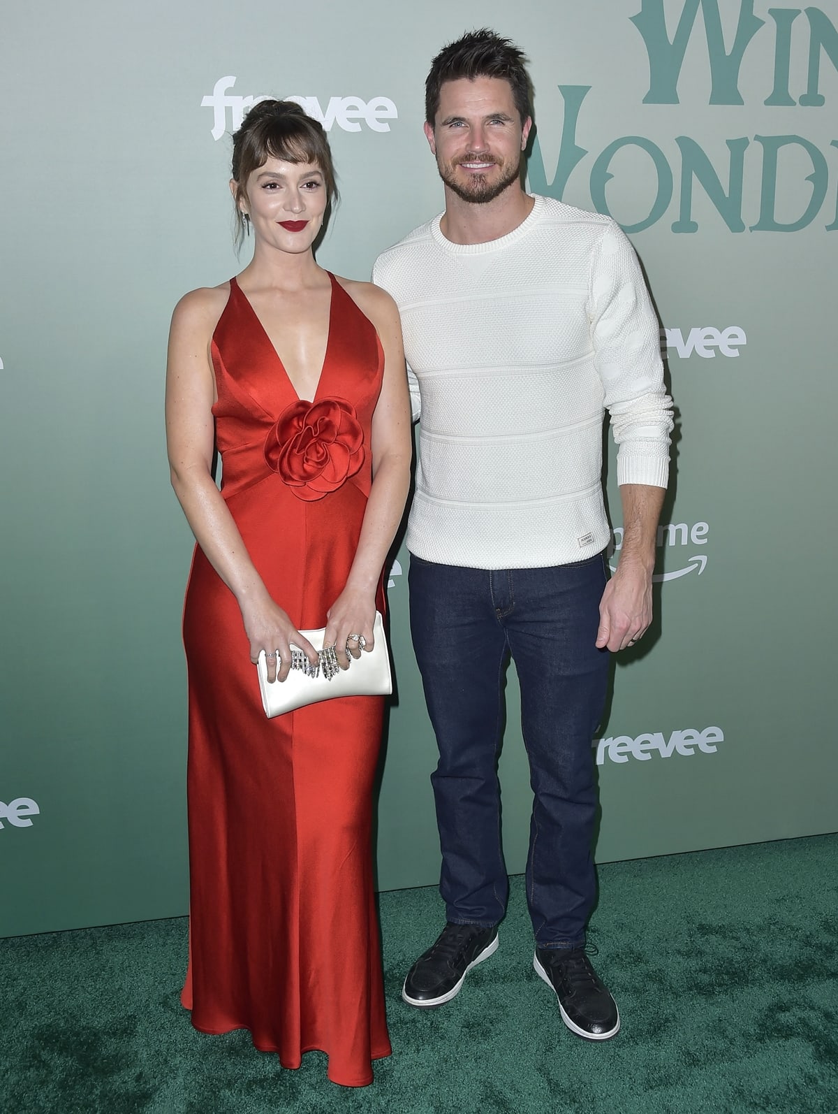 Robbie Amell and Leighton Meester co-star in the holiday movie "EXmas", which premiered on November 17, 2023, on the streaming service Freevee (formerly IMDb TV)