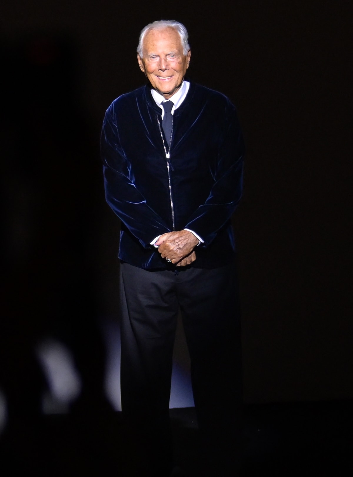 Italian fashion legend Giorgio Armani mesmerizes the fashion world with his haute couture collection at Palais de Tokyo during the Armani Privè Haute Couture Spring/Summer 2024 fashion show as part of Paris Fashion Week on January 23, 2024, in Paris, France