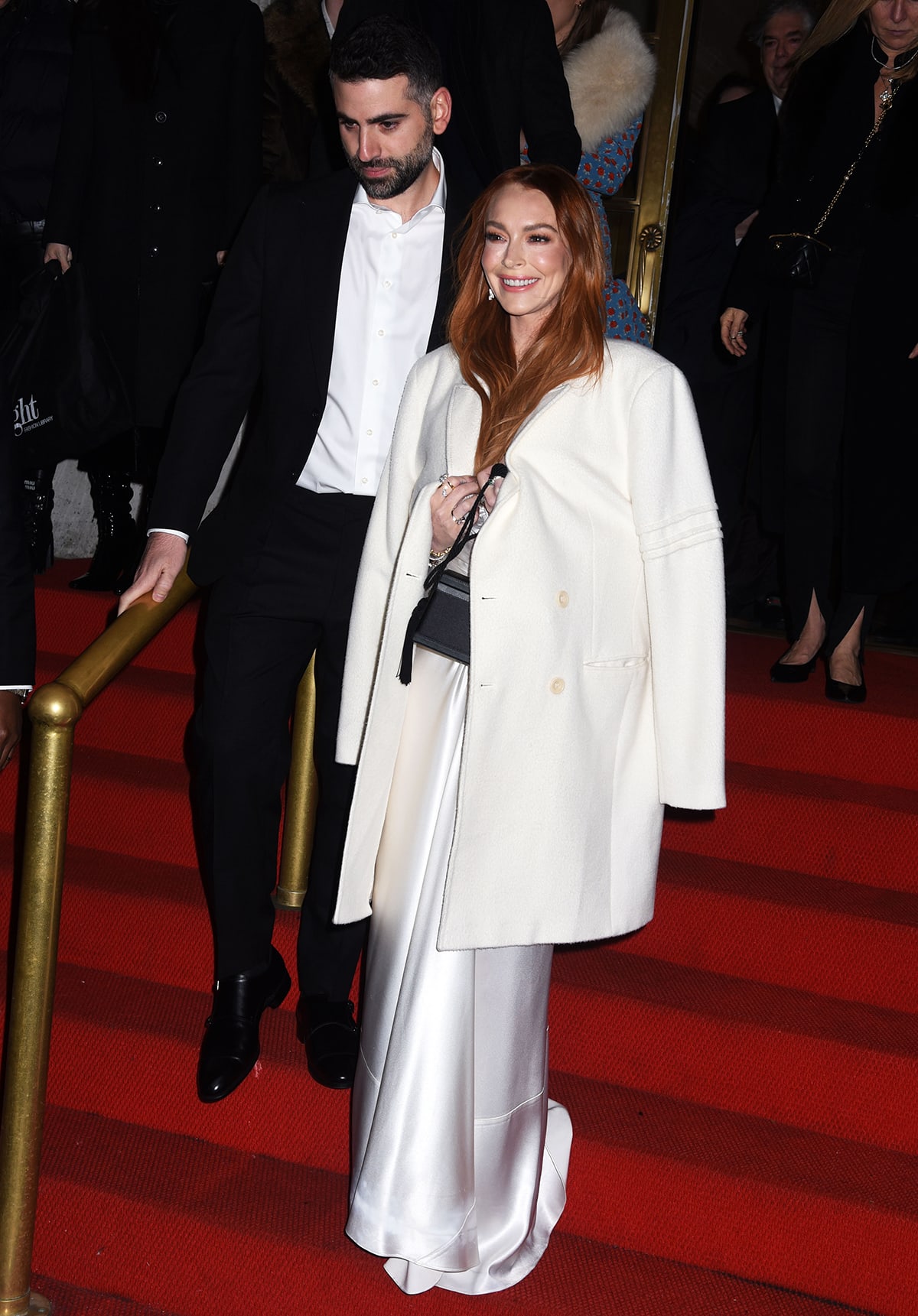 Lindsay Lohan is joined by her husband Bader Shammas at the premiere of Irish Wish
