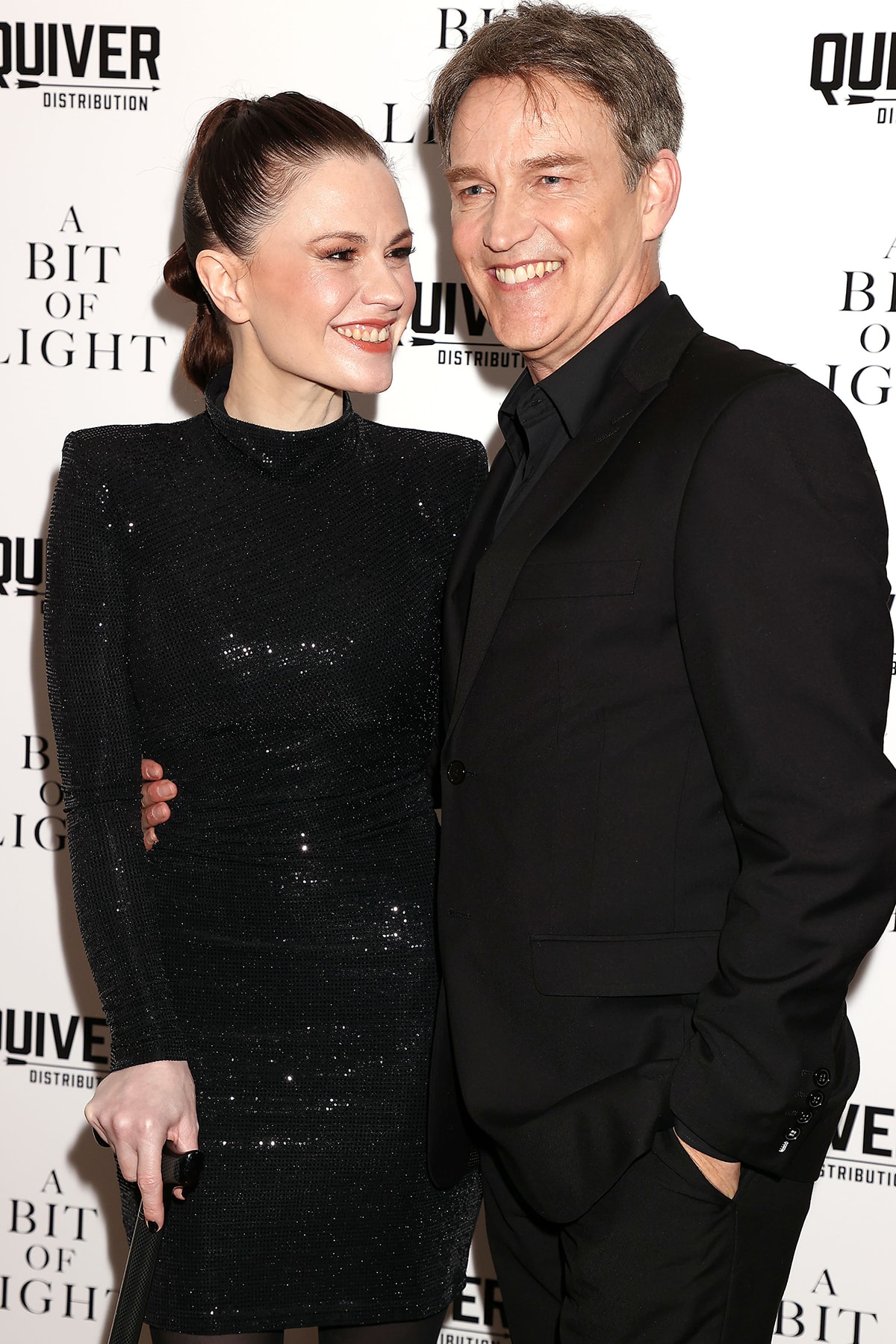 Anna Paquin is accompanied on the red carpet by her husband Stephen Moyer, who directed Paquin's latest film A Bit of Light