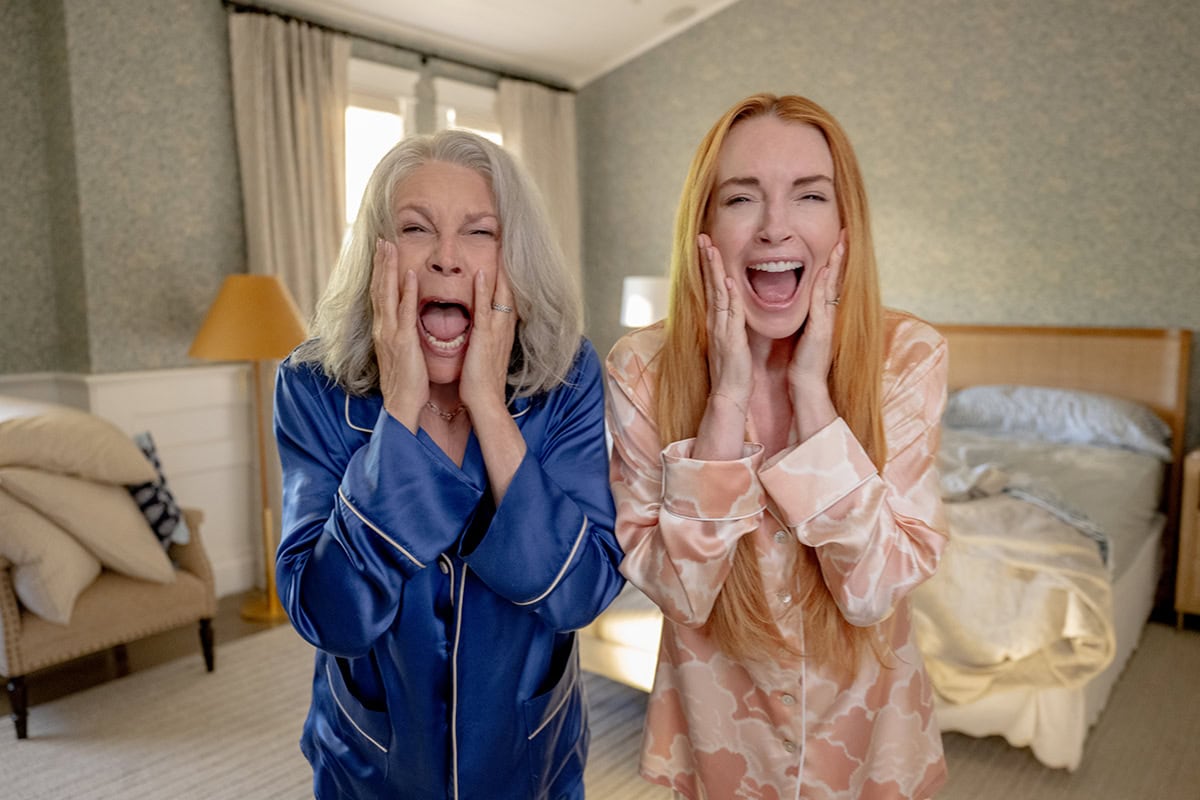 Jamie Lee Curtis and Lindsay Lohan reprise their roles as Tess Coleman and Anna Coleman in Freakier Friday