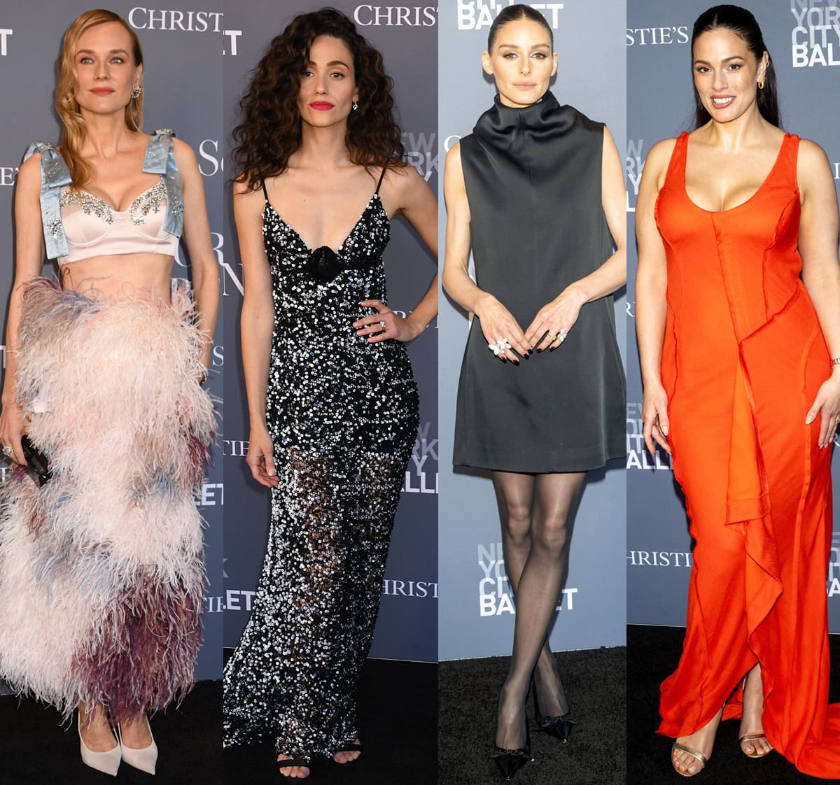 Diane Kruger, Emmy Rossum, Olivia Palermo, and Ashley Graham dress in glamorous looks and classic heels at the 2026 New York City Ballet Spring Gala at David H. Koch Theater