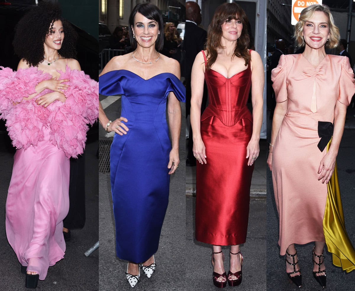 Chase Infiniti, Constance Zimmer, Linda Cardellini, and Rhea Seehorn showcase stunning, colorful looks in designer dresses and striking heels at the 3rd Annual Gotham Television Awards at Cipriani Wall Street