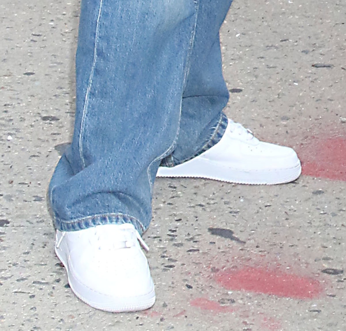 Nina Dobrev leaves the studio in casual white Nike Air Force 1s, showing off a sporty, relaxed finish to her look
