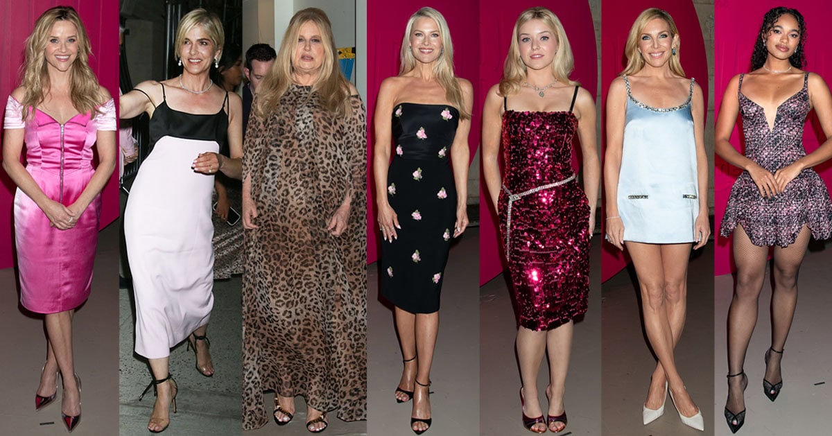 Reese Witherspoon, Selma Blair, Jennifer Coolidge, Ali Larter, Lexi Minetree, June Diane Raphael, and Chandler Kinney showcase a diverse lineup of pumps, sandals, mules, and platform heels while celebrating the 25th anniversary of Legally Blonde and the upcoming Prime Video prequel series Elle