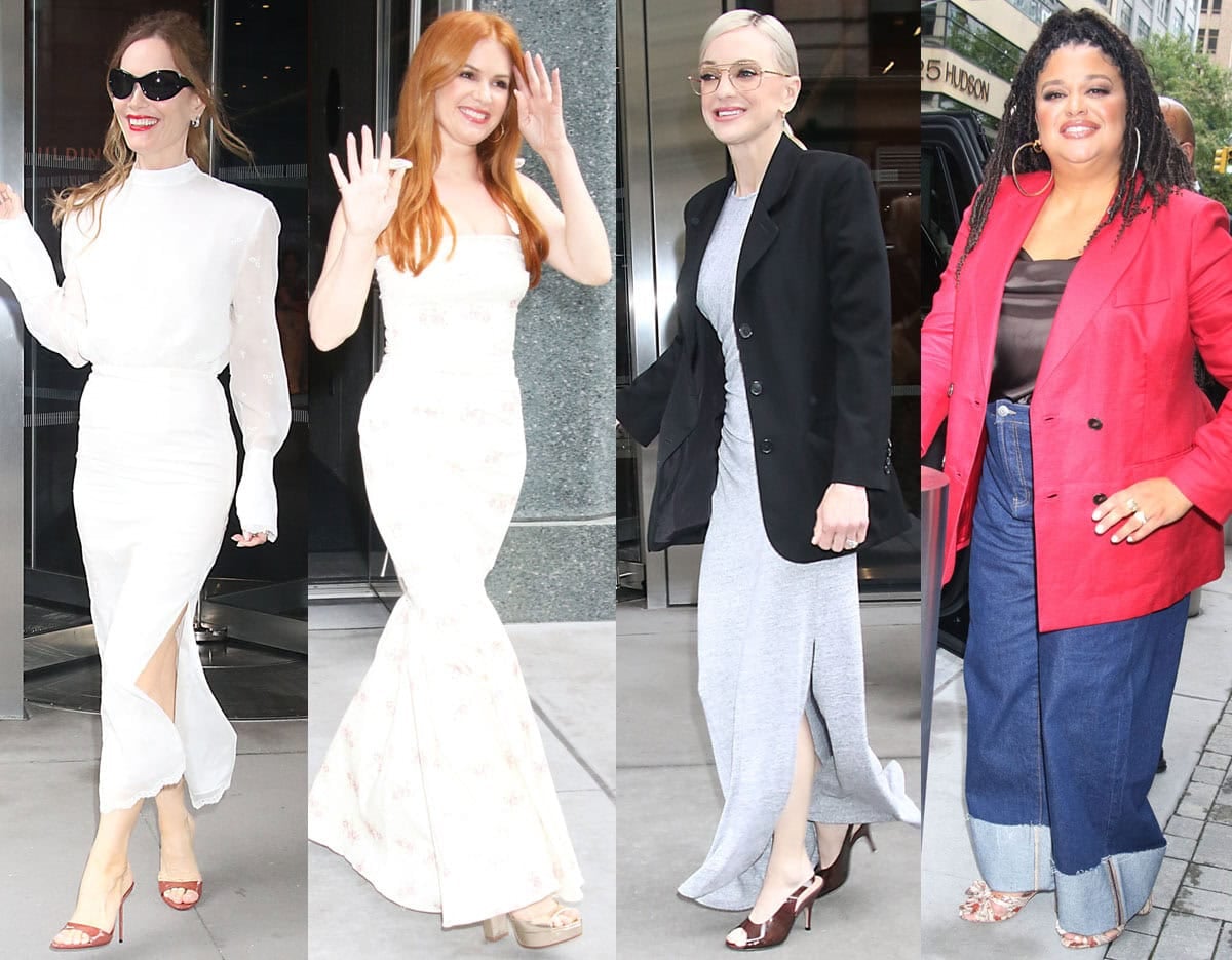 Leslie Mann, Isla Fisher, Anna Faris, and Michelle Buteau step out in designer heels while promoting Spa Weekend