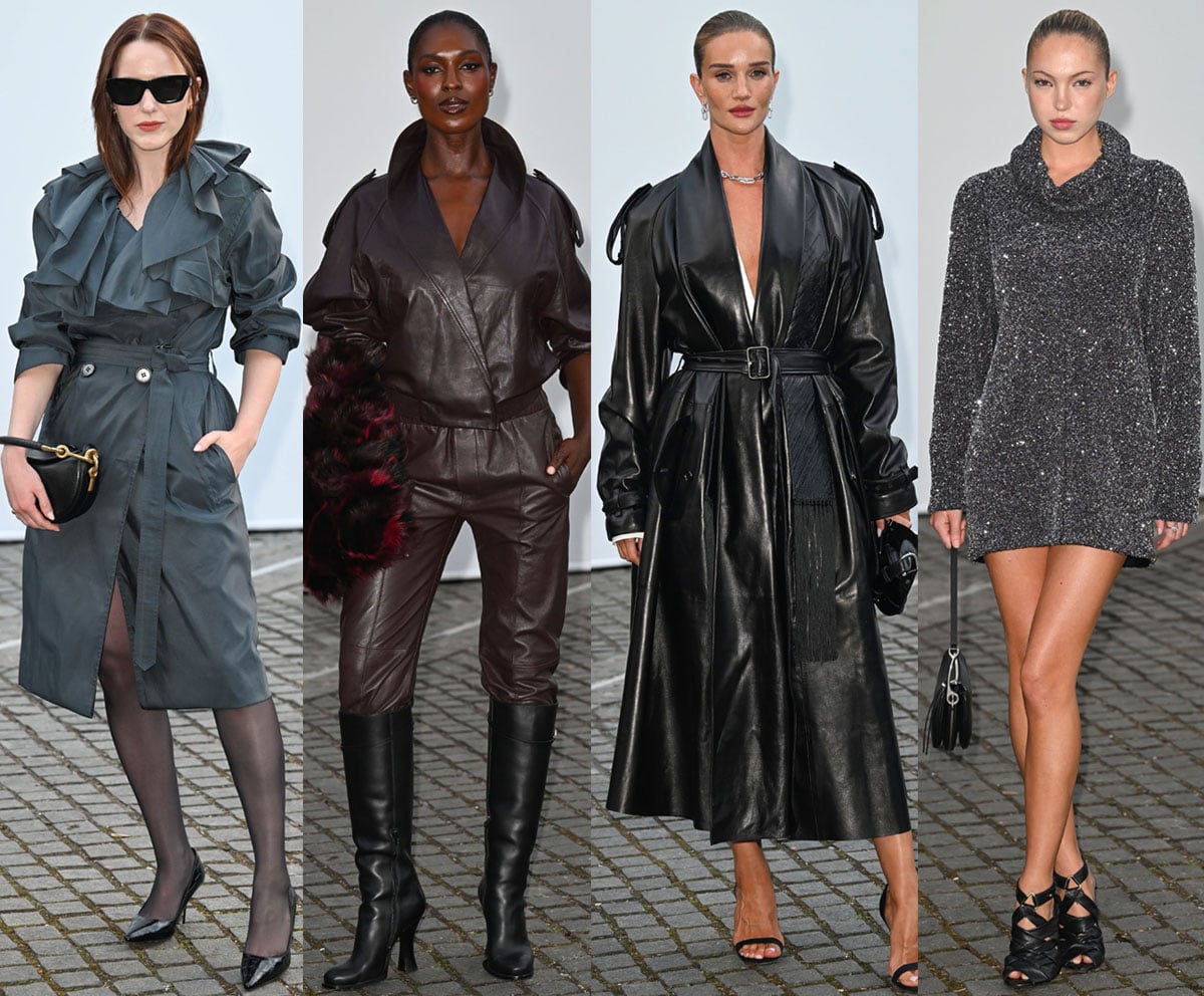 Rachel Brosnahan, Jodie Turner-Smith, Rosie Huntington-Whiteley, and Lila Moss attend the Burberry show during London Fashion Week September 2026