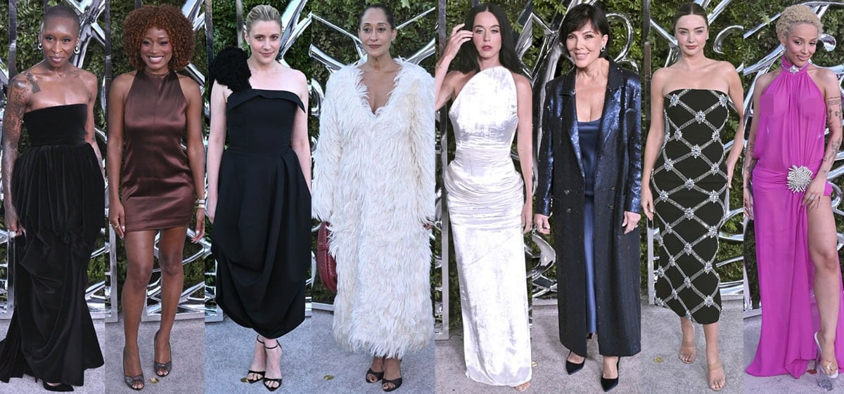 Cynthia Erivo, Keke Palmer, Greta Gerwig, Tracee Ellis Ross, Katy Perry, Kris Jenner, Miranda Kerr, and Doja Cat wear statement heels and evening looks at the Lucas Museum of Narrative Art opening